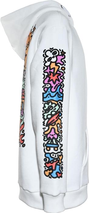 Hoodie Kapuze weiß bunt Blue Effect3